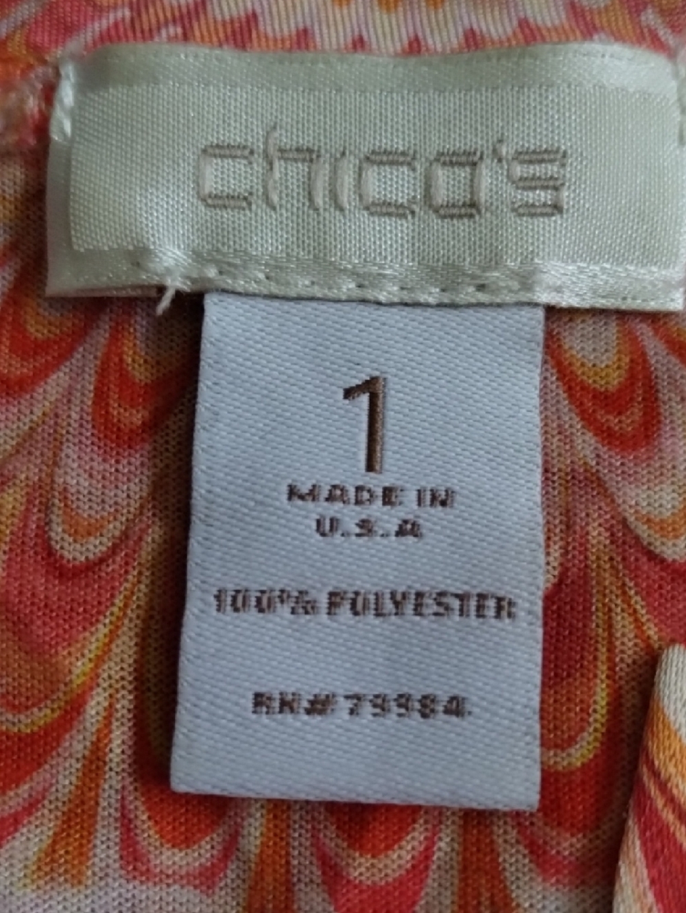 Chico's Pink Multi-Patterned Keyhole Tunic - Picture 14 of 14